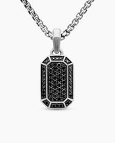 Streamline® Amulet in Sterling Silver with Black Diamonds, 22mm